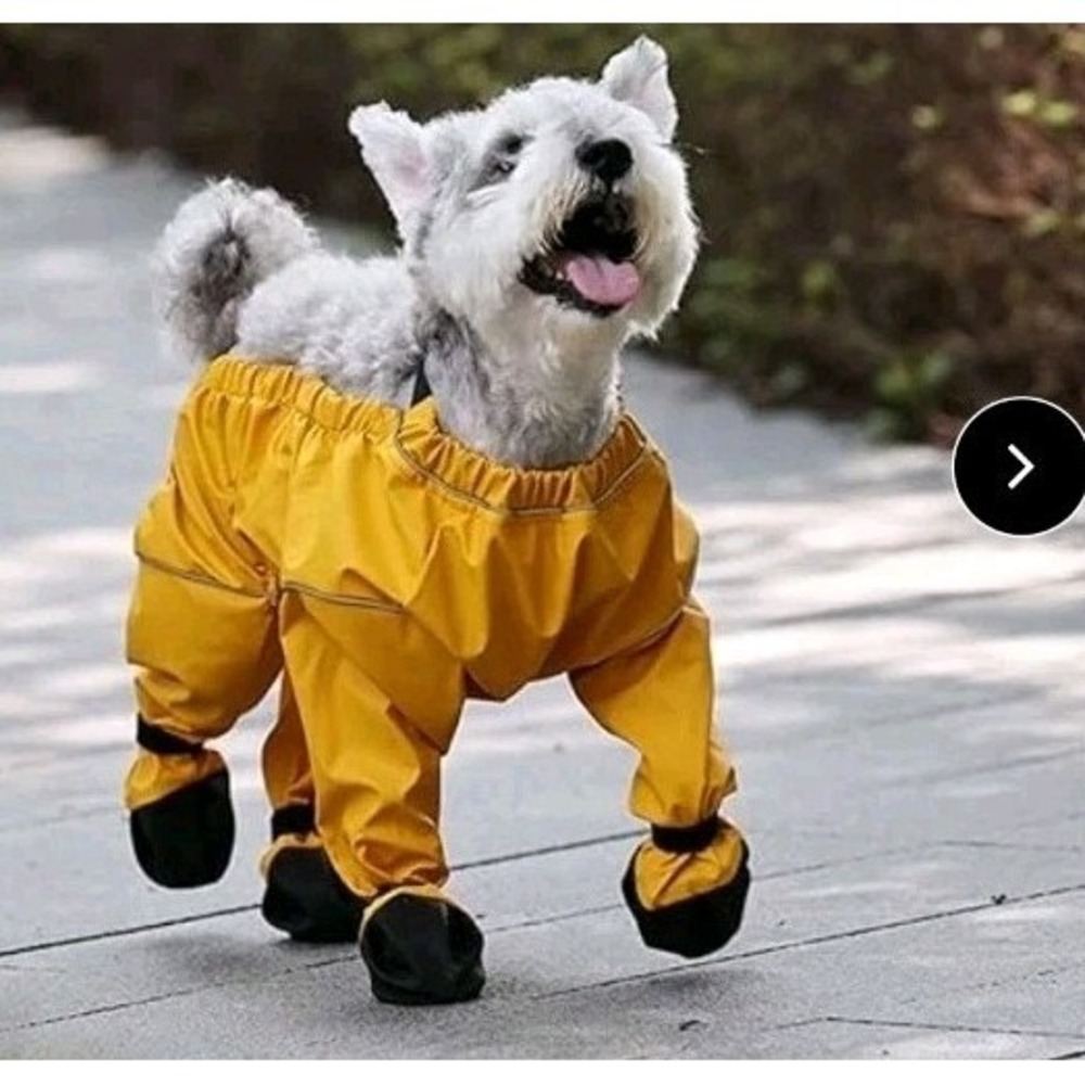Dog‎ Snowsuit w/Built in Boots Dog Boots Leggings Waterproof Anti-Slip Shoes Med - Picture 9 of 9